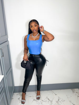 The Big Pressure Faux Leather Bodysuit - Armani Caesar