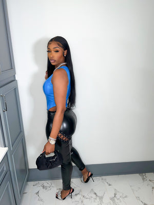 The Big Pressure Faux Leather Bodysuit - Armani Caesar