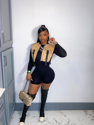 The Go Time Cargo Vest (Tan) - Armani Caesar