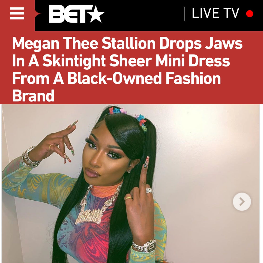 Megan Thee Stallion Drops Jaws In A Skintight Sheer Mini Dress From A Black-Owned Fashion Brand