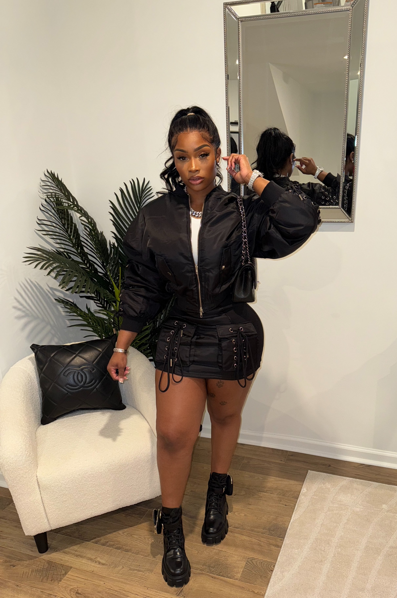 Laced Luxe Bomber Jacket