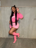 The "Official Baddie" Sweatshirt (Pink) - Armani Caesar