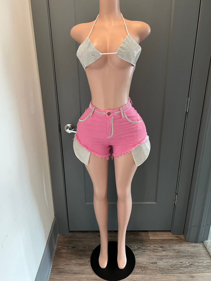 The Paris Shorts (Pink) - Armani Caesar