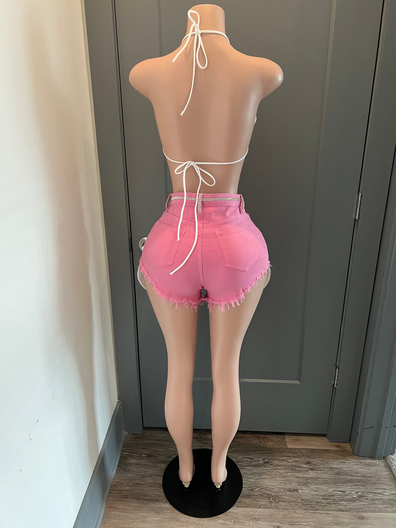 The Paris Shorts (Pink) - Armani Caesar