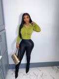 The She's That Girl Top (Green) - Armani Caesar